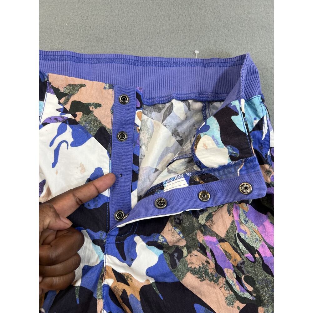 NEW Free People Movement Mesmerize Me Pants Large Violet Camo Women’s - Picture 3 of 13